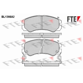 FTE Bremsbelagsatz, Scheibenbremse 9010170 für 97113888