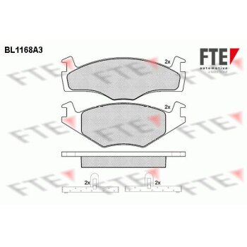 FTE Bremsbelagsatz, Scheibenbremse 9010046 für...