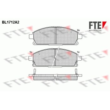FTE Bremsbelagsatz, Scheibenbremse 9010313 für...