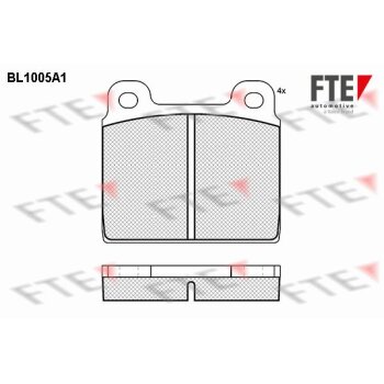 FTE Bremsbelagsatz, Scheibenbremse 9010001 für 1605718