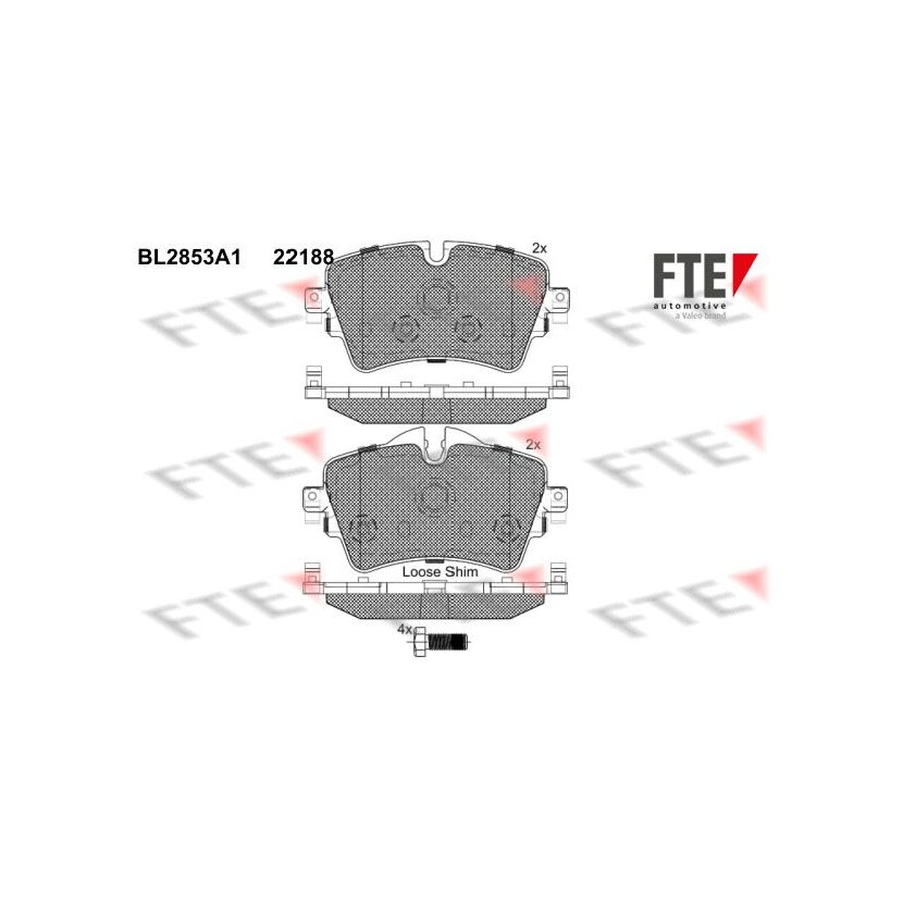 FTE Bremsbelagsatz, Scheibenbremse 9011026 für 34106874034
