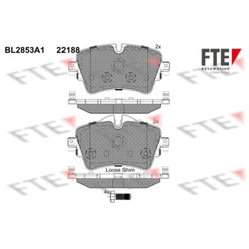 FTE Bremsbelagsatz, Scheibenbremse 9011026 für...