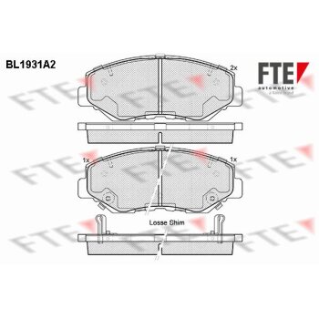 FTE Bremsbelagsatz, Scheibenbremse 9010521 für...