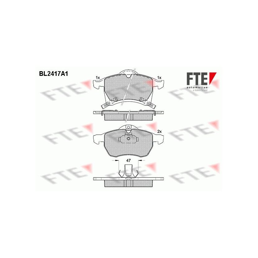 FTE Bremsbelagsatz, Scheibenbremse 9010724 für 1605009