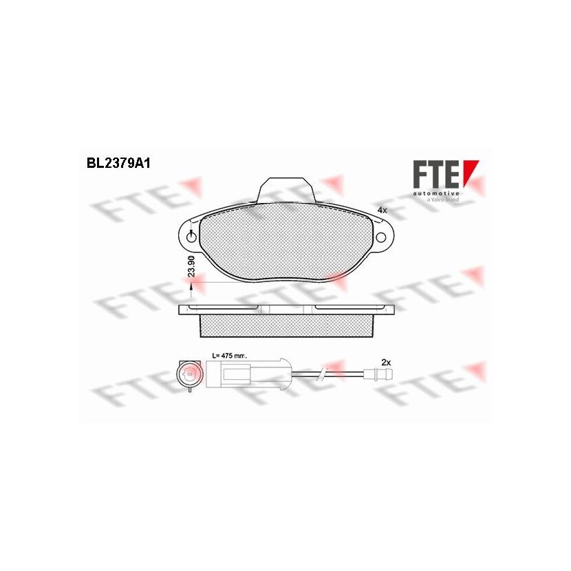 FTE Bremsbelagsatz, Scheibenbremse 9010715 für 5892736