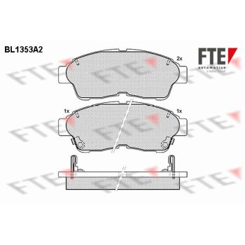 FTE Bremsbelagsatz, Scheibenbremse 9010135 für...