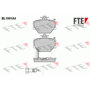 FTE Bremsbelagsatz, Scheibenbremse 9010302 für...