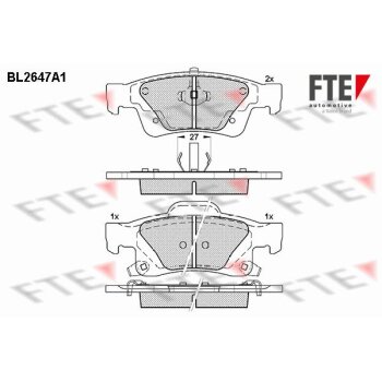FTE Bremsbelagsatz, Scheibenbremse 9011037 für...
