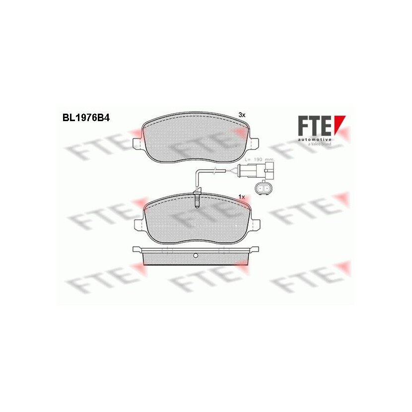 FTE Bremsbelagsatz, Scheibenbremse 9010566 für 77363627