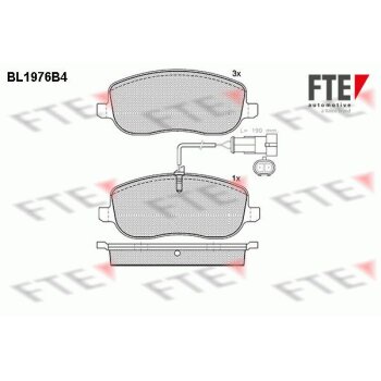 FTE Bremsbelagsatz, Scheibenbremse 9010566 für 77363627