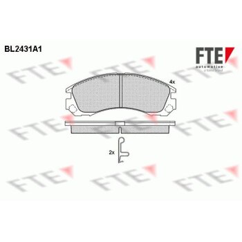 FTE Bremsbelagsatz, Scheibenbremse 9010731 für...