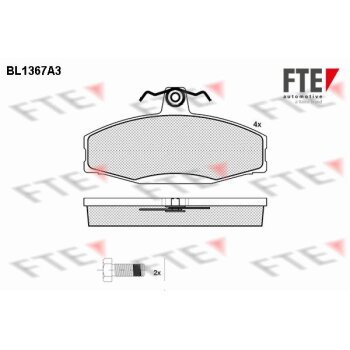 FTE Bremsbelagsatz, Scheibenbremse 9010144 für...