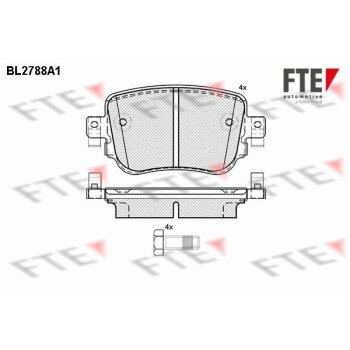 FTE Bremsbelagsatz, Scheibenbremse 9010982 für...