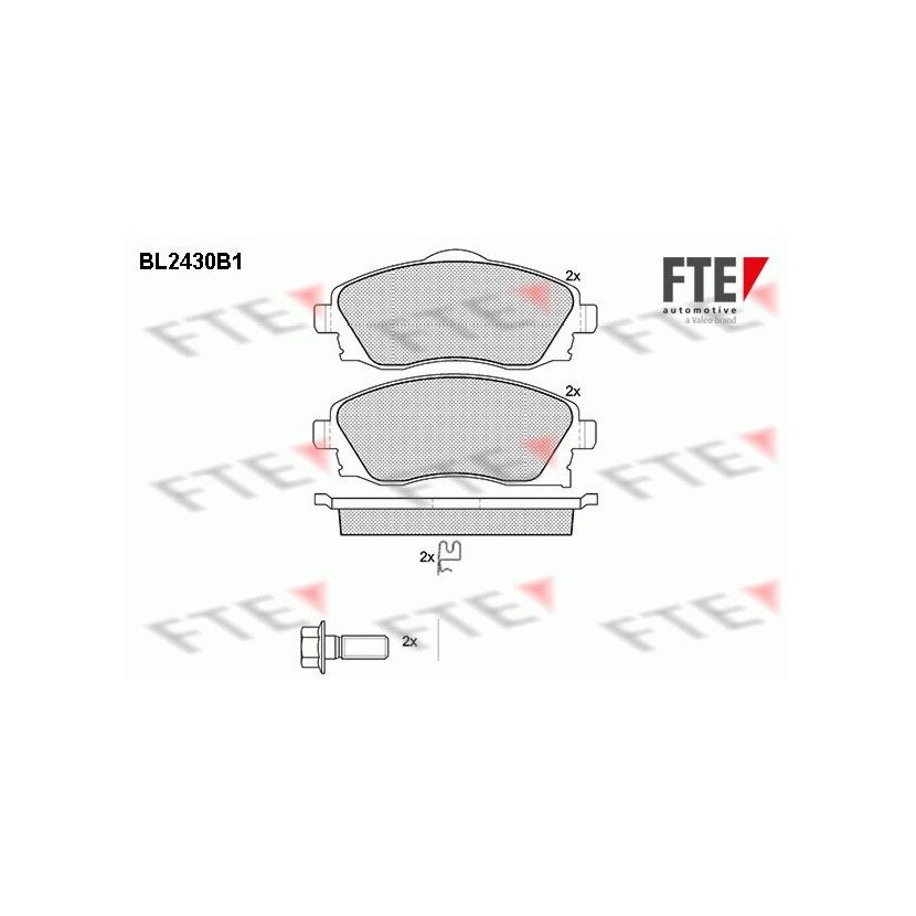 FTE Bremsbelagsatz, Scheibenbremse 9010730 für 1605964