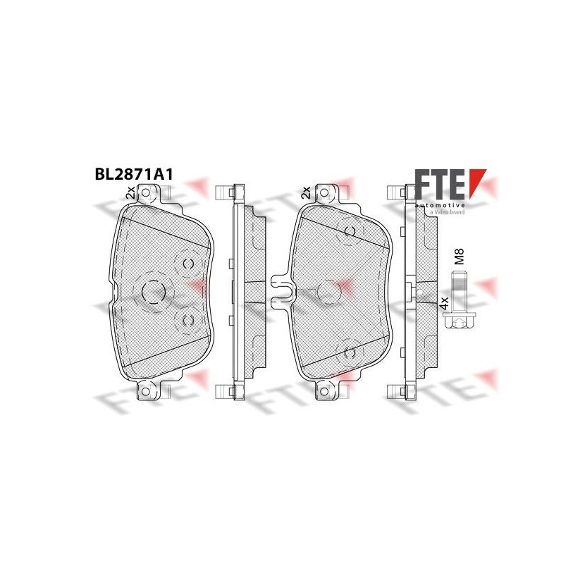 FTE Bremsbelagsatz, Scheibenbremse 9011111 für 0004206000