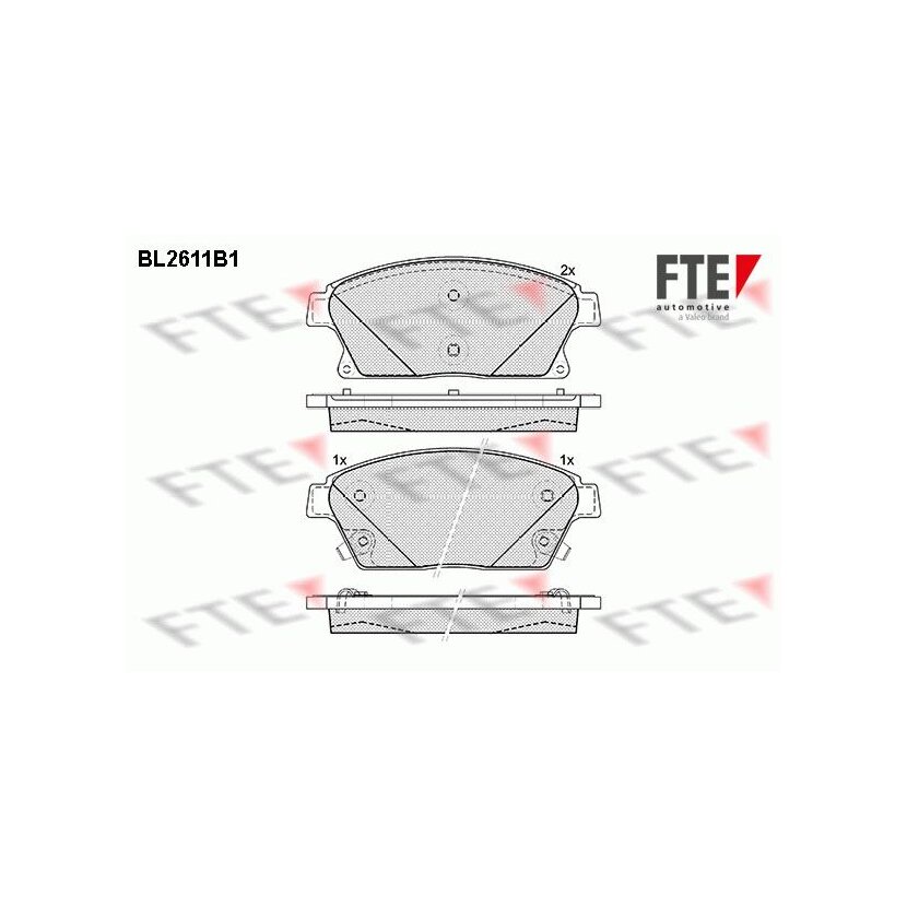 FTE Bremsbelagsatz, Scheibenbremse 9010859 für 542115