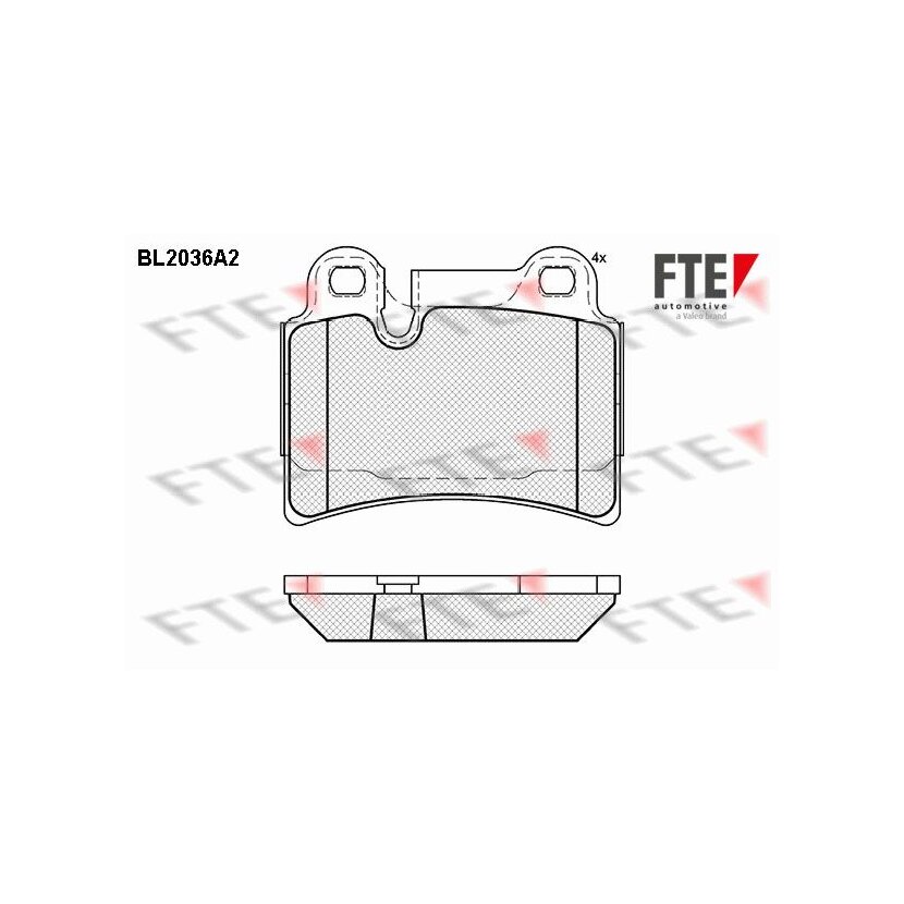 FTE Bremsbelagsatz, Scheibenbremse 9010621 für 7L6698451B