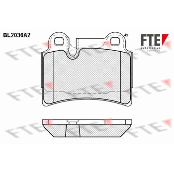 FTE Bremsbelagsatz, Scheibenbremse 9010621 für...