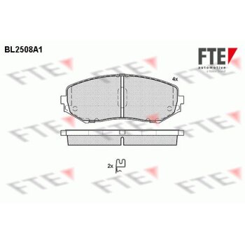 FTE Bremsbelagsatz, Scheibenbremse 9010770 für...