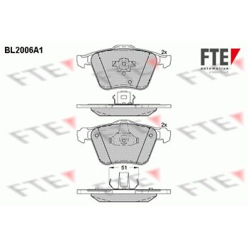 FTE Bremsbelagsatz, Scheibenbremse 9010591 für 274331