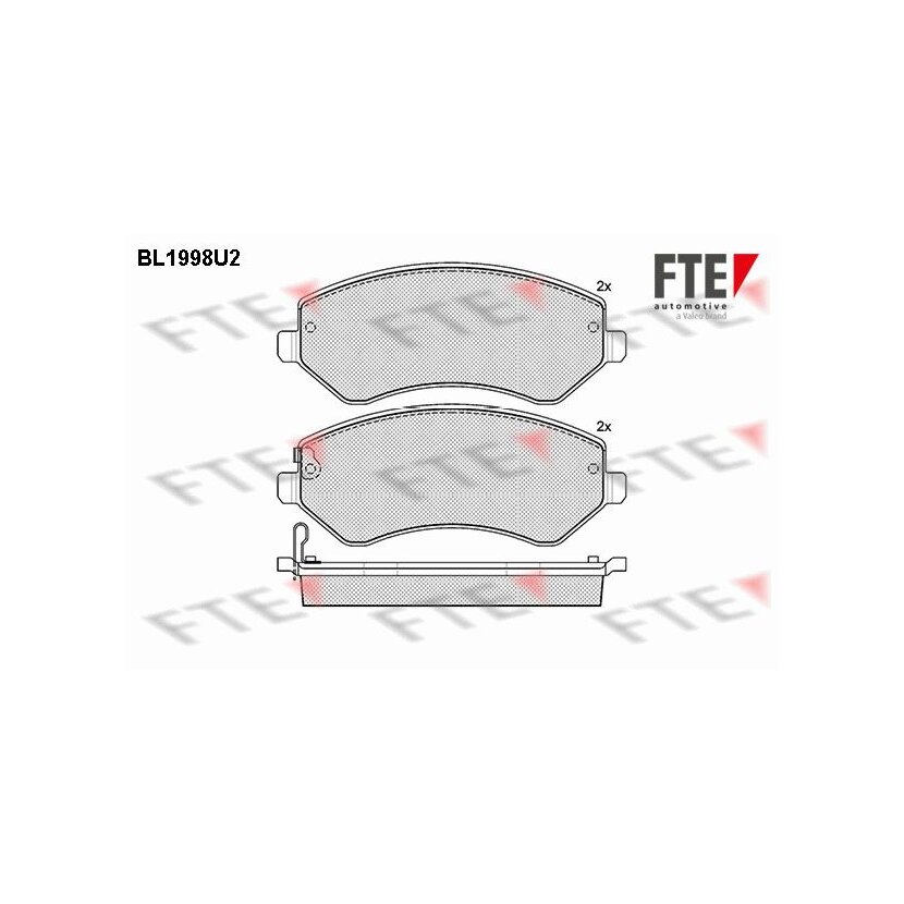 FTE Bremsbelagsatz, Scheibenbremse 9010584 für 05019984AA
