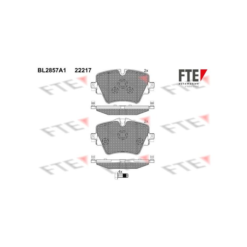 FTE Bremsbelagsatz, Scheibenbremse 9011029 für 34 10 6 860 019