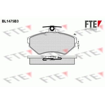 FTE Bremsbelagsatz, Scheibenbremse 9010204 für...