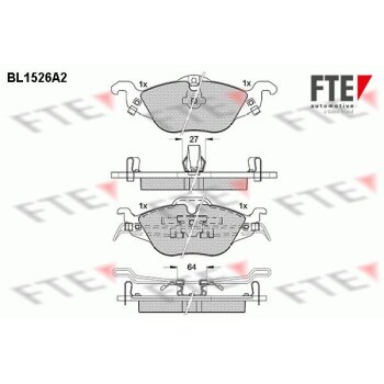FTE Bremsbelagsatz, Scheibenbremse 9010233 für 1605000