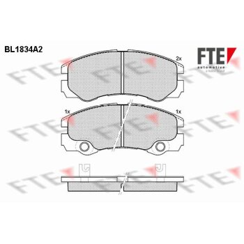 FTE Bremsbelagsatz, Scheibenbremse 9010413 für 1605002