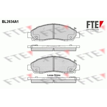 FTE Bremsbelagsatz, Scheibenbremse 9010880 für 3501175