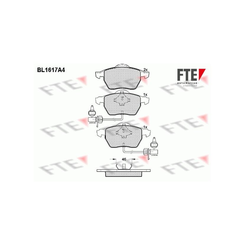 FTE Bremsbelagsatz, Scheibenbremse 9010251 für 4B0698151A