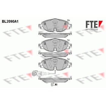 FTE Bremsbelagsatz, Scheibenbremse 9010674 für...