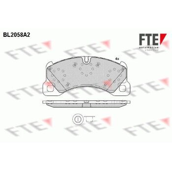 FTE Bremsbelagsatz, Scheibenbremse 9010642 für...