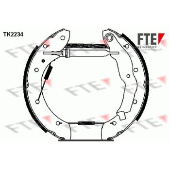 FTE Bremsbackensatz 9110027 für 7701205819