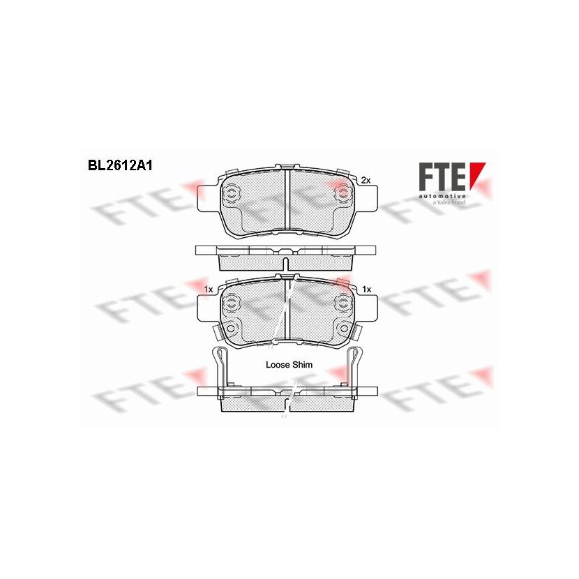 FTE Bremsbelagsatz, Scheibenbremse 9011075 für 43022-SHJ-A00