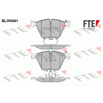 FTE Bremsbelagsatz, Scheibenbremse 9011038 für 34 11...