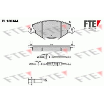 FTE Bremsbelagsatz, Scheibenbremse 9010377 für 4252-15