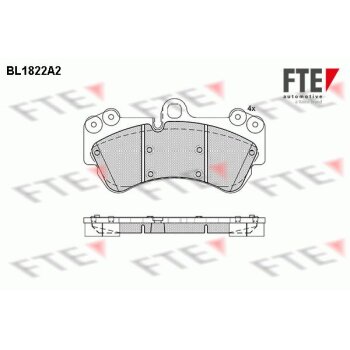 FTE Bremsbelagsatz, Scheibenbremse 9010400 für 955...