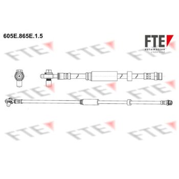 FTE Bremsschlauch 605E.865E.1.5 - 605E865E15 für 3AA...