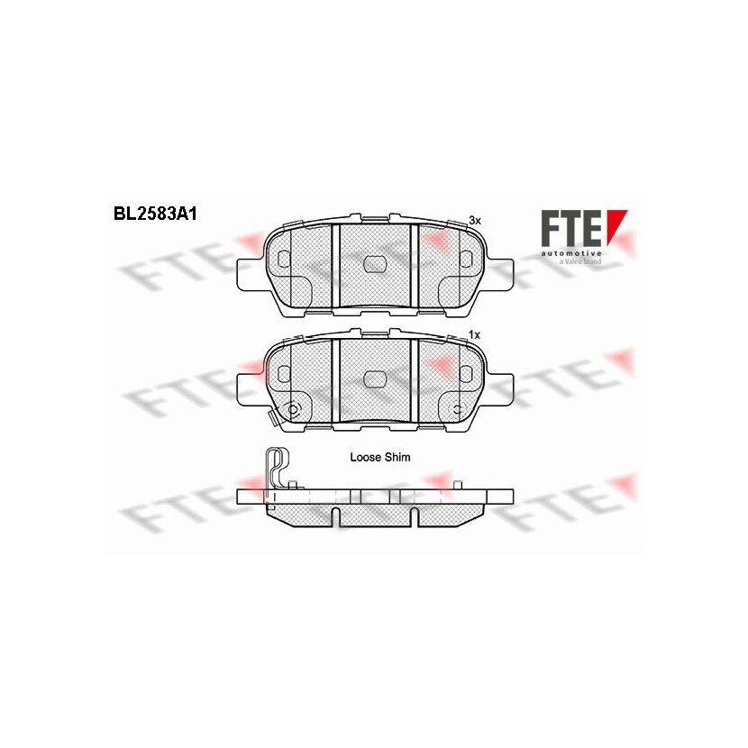FTE Bremsbelagsatz, Scheibenbremse 9010833 für D4060-9N00A