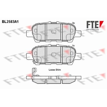FTE Bremsbelagsatz, Scheibenbremse 9010833 für...