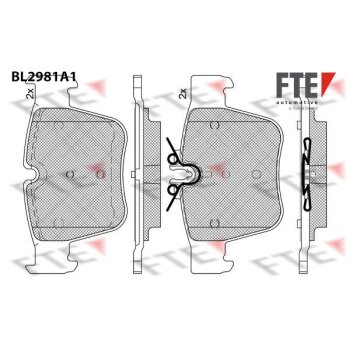 FTE Bremsbelagsatz, Scheibenbremse 9011227 für...