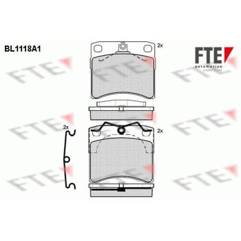 FTE Bremsbelagsatz, Scheibenbremse 9010031 für...