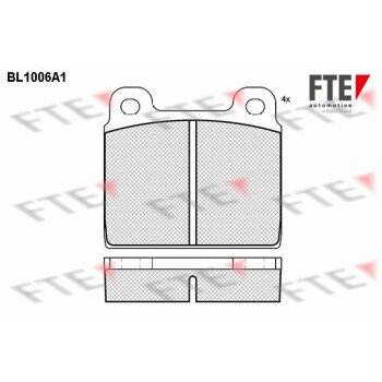 FTE Bremsbelagsatz, Scheibenbremse 9010002 für 911...