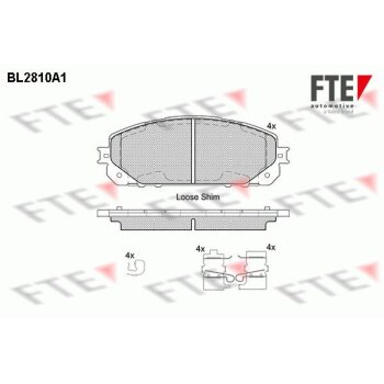FTE Bremsbelagsatz, Scheibenbremse 9011000 für 6821...