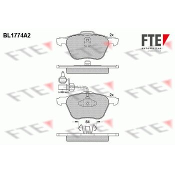 FTE Bremsbelagsatz, Scheibenbremse 9010344 für 1109014