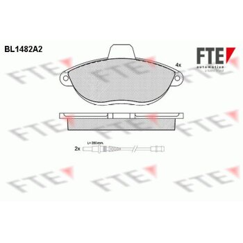 FTE Bremsbelagsatz, Scheibenbremse 9010211 für 424150
