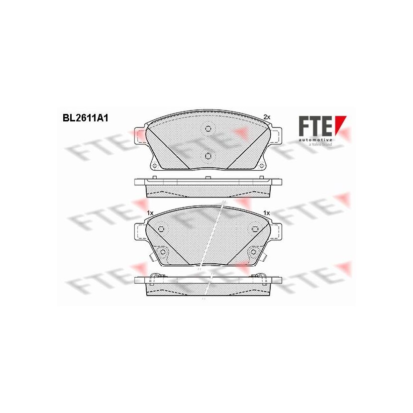 FTE Bremsbelagsatz, Scheibenbremse 9010858 für 13301234