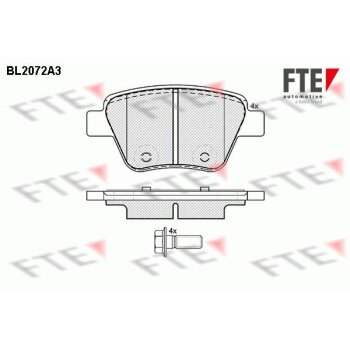 FTE Bremsbelagsatz, Scheibenbremse 9010656 für...