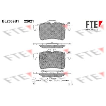 FTE Bremsbelagsatz, Scheibenbremse 9011067 für C2P25493